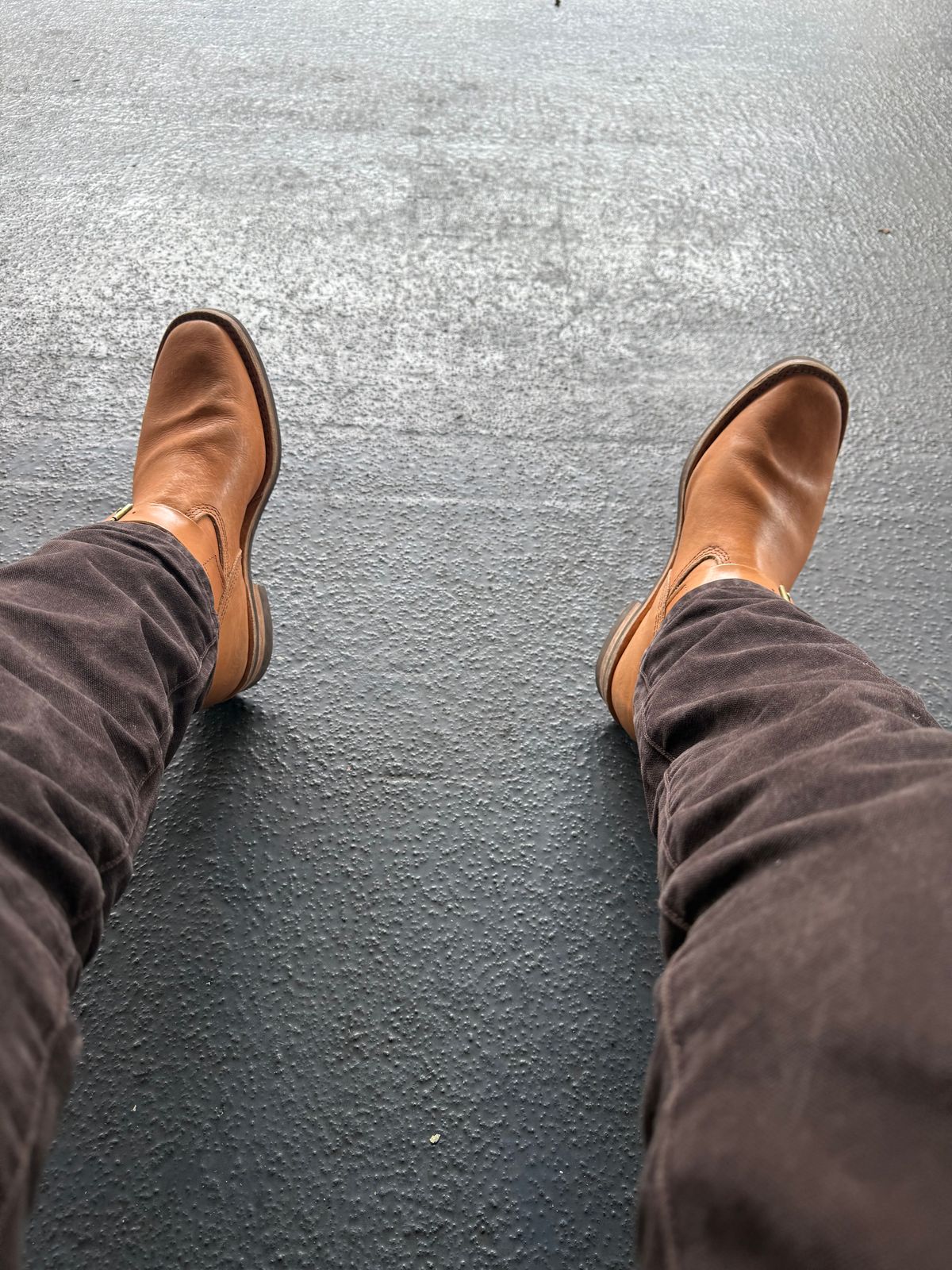 Photo by adriankgonzales on October 27, 2025 of the Wesco x S&S Van Cleef III in Unknown Natural Veg Tan.