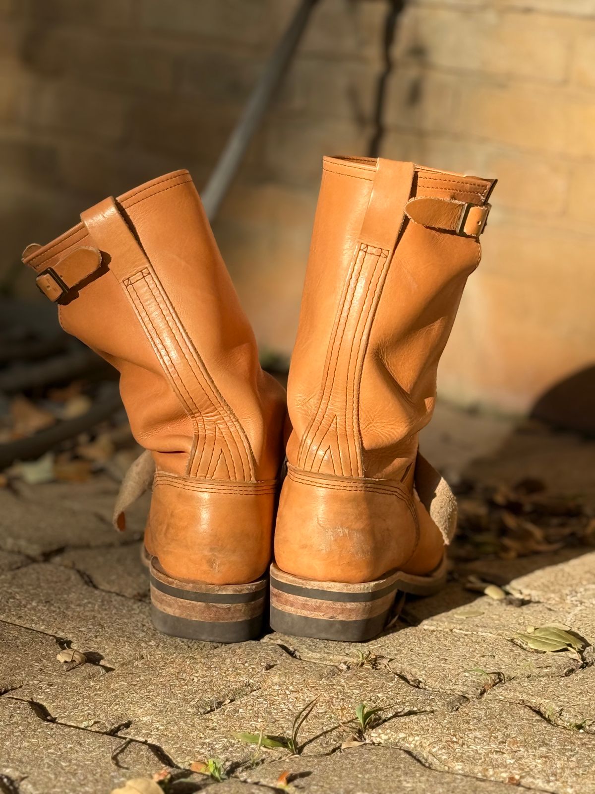 Photo by adriankgonzales on November 1, 2025 of the Wesco x S&S Van Cleef III in Unknown Natural Veg Tan.