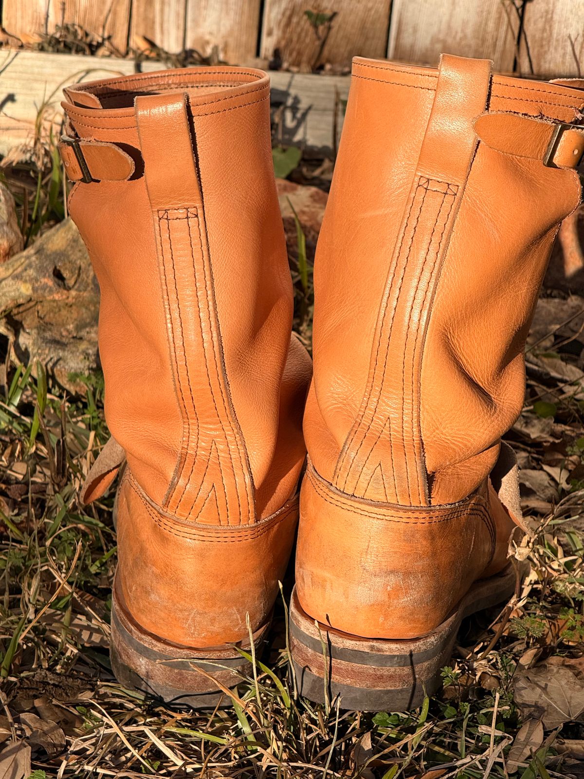 Photo by adriankgonzales on February 4, 2026 of the Wesco x S&S Van Cleef III in Unknown Natural Veg Tan.