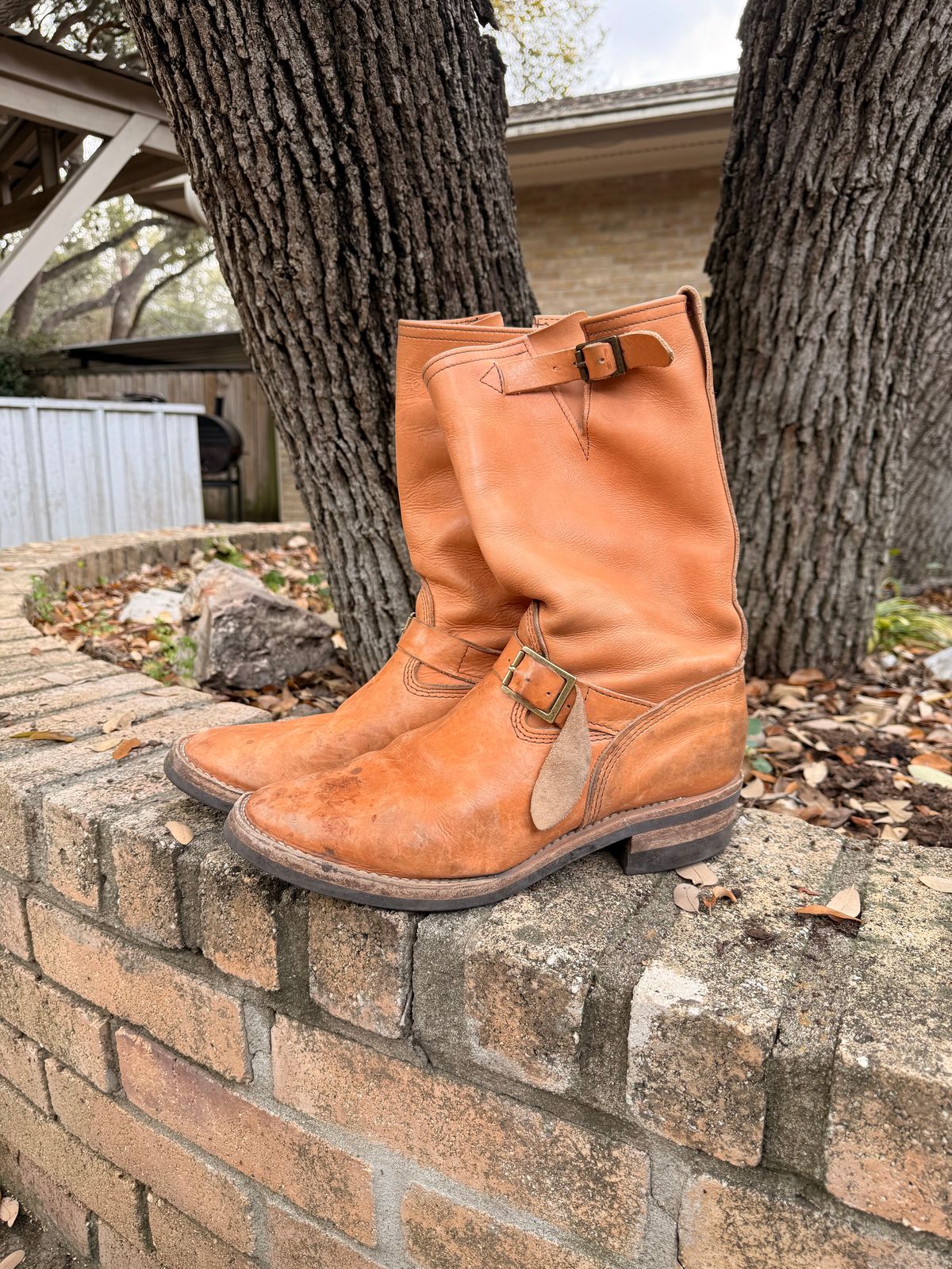 Photo by adriankgonzales on March 5, 2026 of the Wesco x S&S Van Cleef III in Unknown Natural Veg Tan.