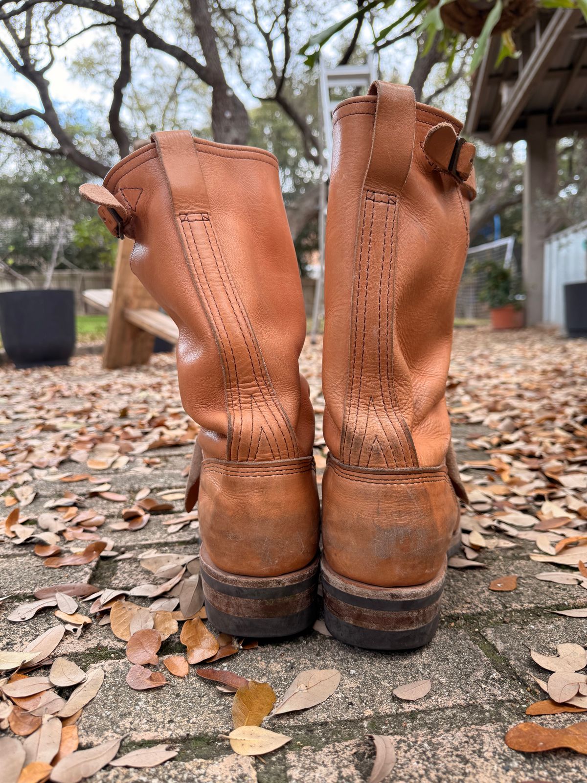 Photo by adriankgonzales on March 5, 2026 of the Wesco x S&S Van Cleef III in Unknown Natural Veg Tan.