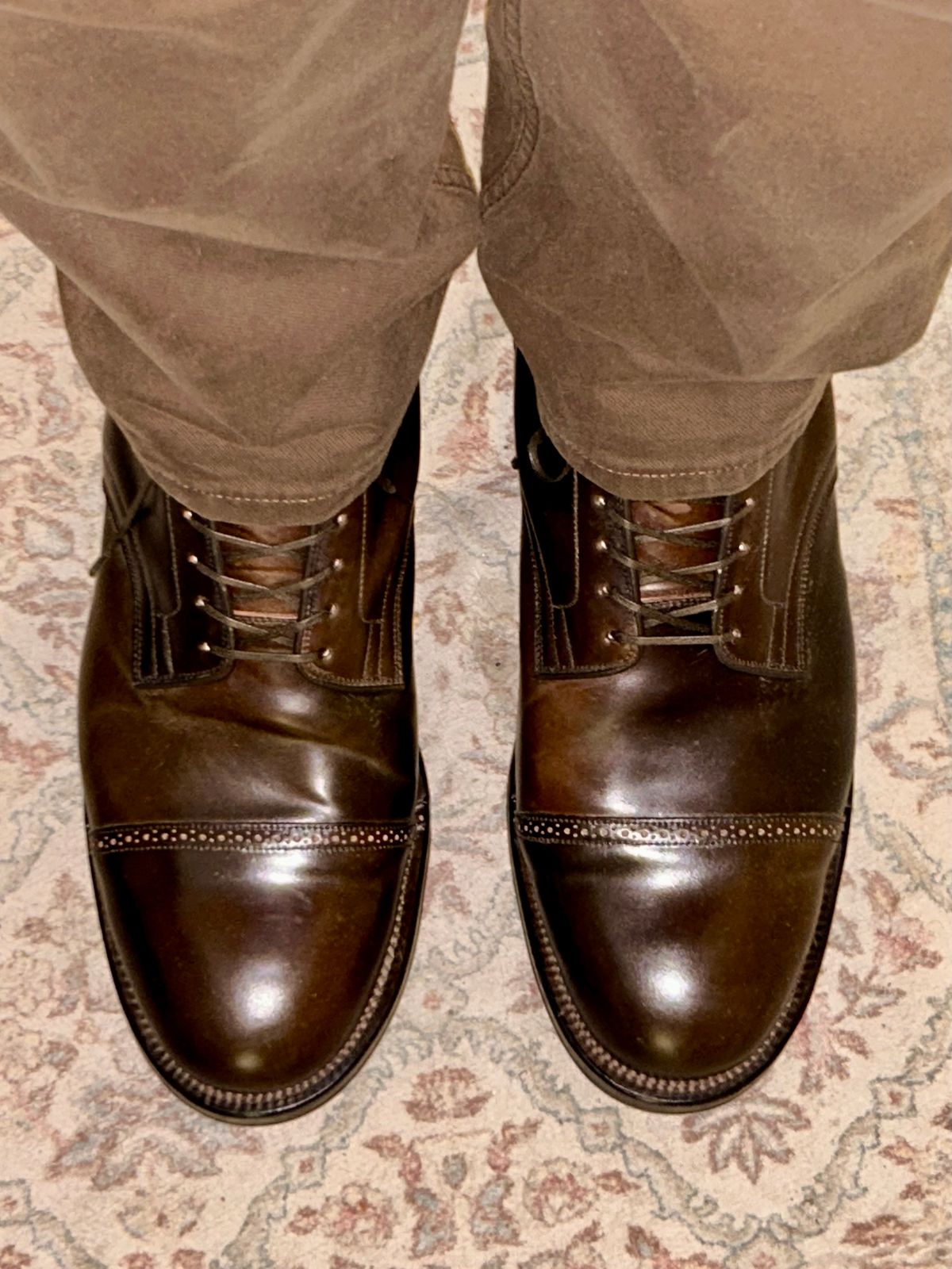 Photo by lowrollr on May 22, 2026 of the Viberg Service Boot BCT in Horween Dark Cognac Shell Cordovan.
