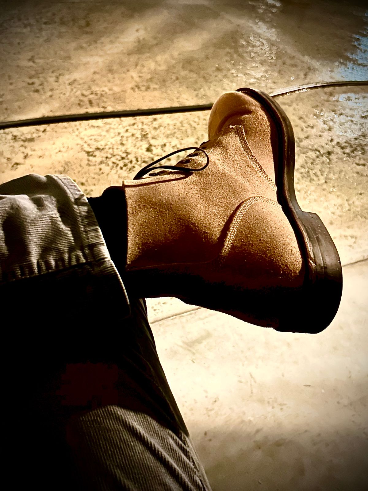 Photo by lowrollr on October 13, 2025 of the Oak Street Bootmakers Field Boot in Horween Natural Chromexcel Roughout.