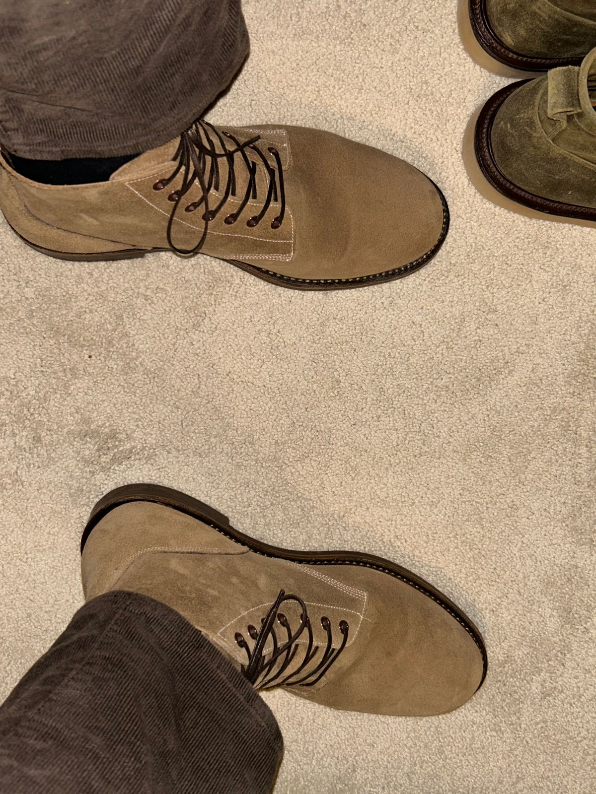 Photo by lowrollr on April 12, 2025 of the Oak Street Bootmakers Field Boot in Horween Natural Chromexcel Roughout.