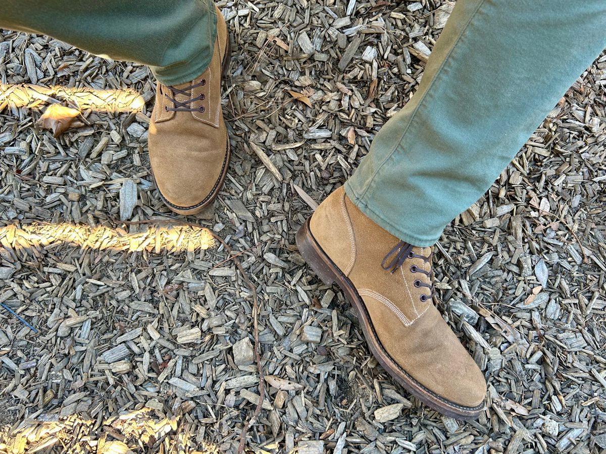 Photo by lowrollr on February 13, 2026 of the Oak Street Bootmakers Field Boot in Horween Natural Chromexcel Roughout.