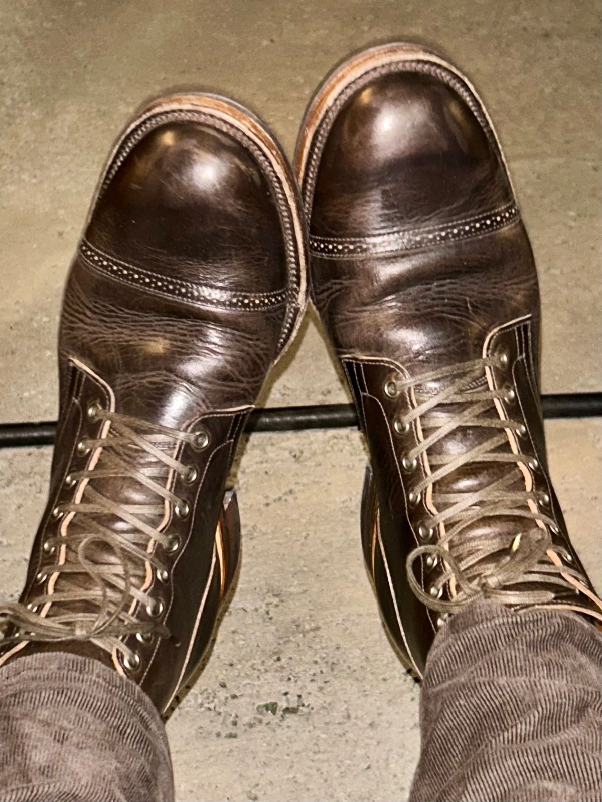 Photo by lowrollr on November 7, 2025 of the Viberg Service Boot BCT in C.F. Stead Antique Phoenix.