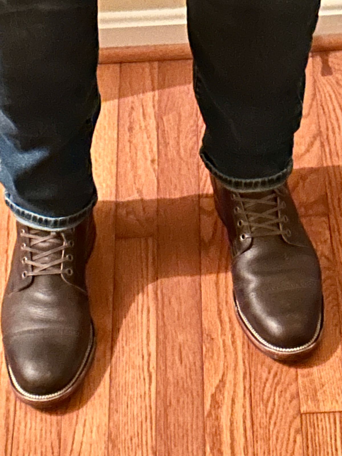 Photo by lowrollr on March 22, 2025 of the Viberg Service Boot BCT in C.F. Stead Antique Phoenix.