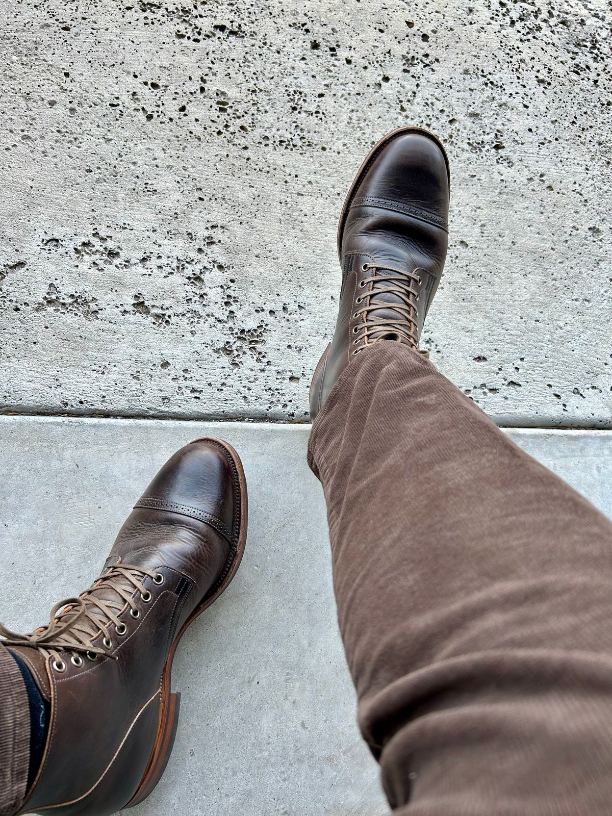 Photo by lowrollr on November 6, 2025 of the Viberg Service Boot BCT in C.F. Stead Antique Phoenix.