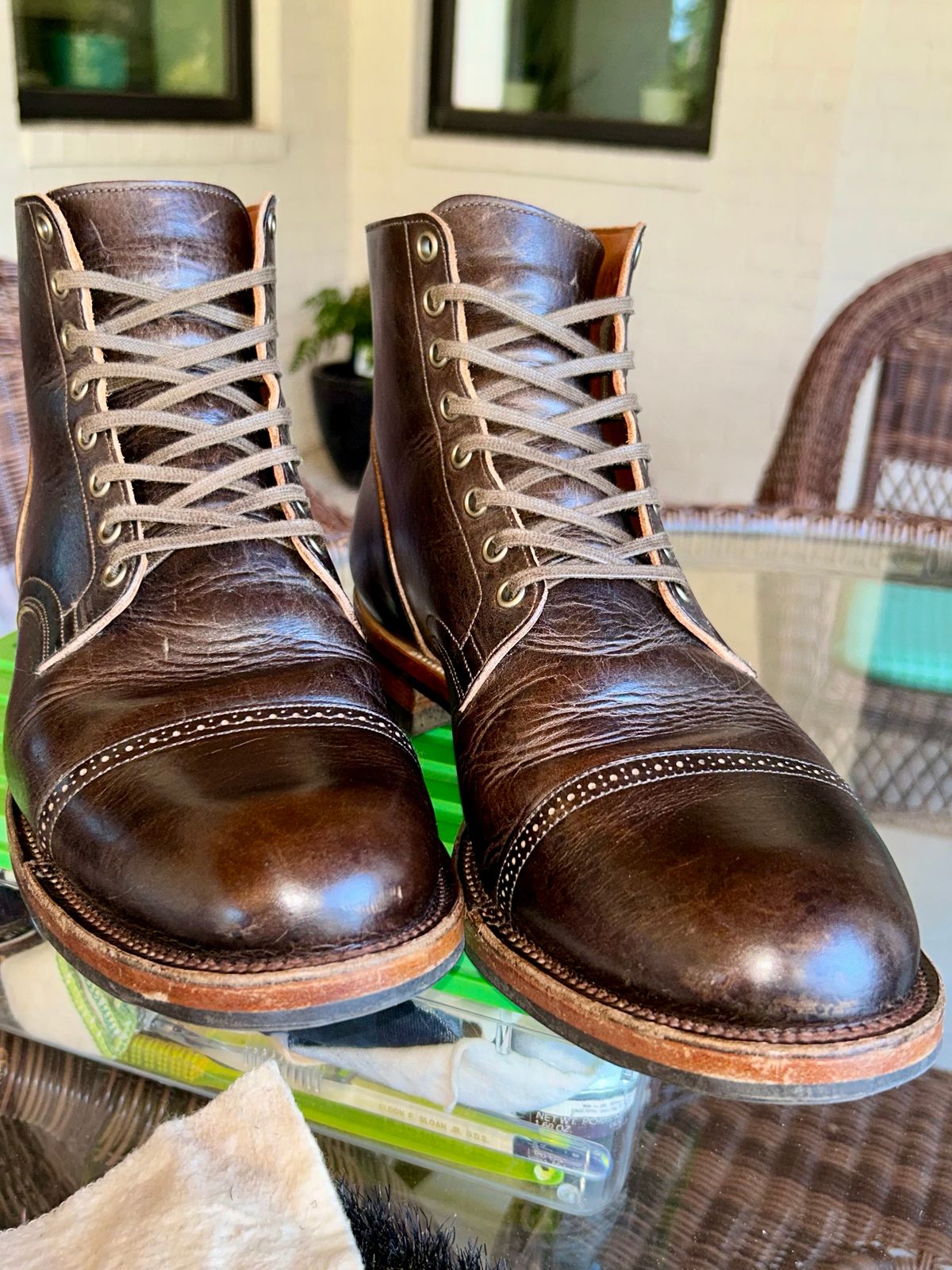 Photo by lowrollr on November 16, 2025 of the Viberg Service Boot BCT in C.F. Stead Antique Phoenix.