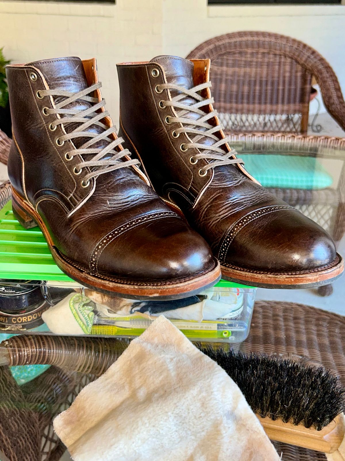 Photo by lowrollr on November 16, 2025 of the Viberg Service Boot BCT in C.F. Stead Antique Phoenix.