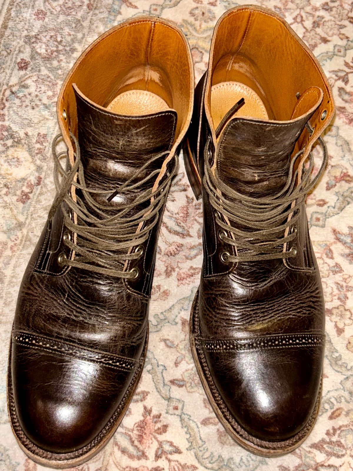 Photo by lowrollr on November 22, 2025 of the Viberg Service Boot BCT in C.F. Stead Antique Phoenix.