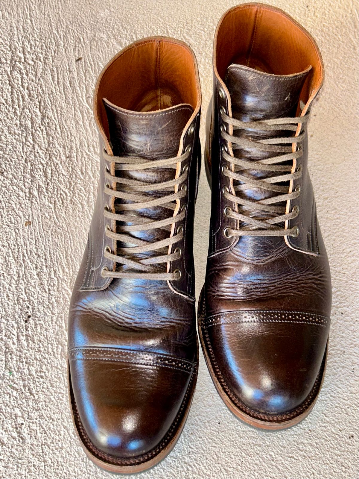 Photo by lowrollr on November 16, 2025 of the Viberg Service Boot BCT in C.F. Stead Antique Phoenix.