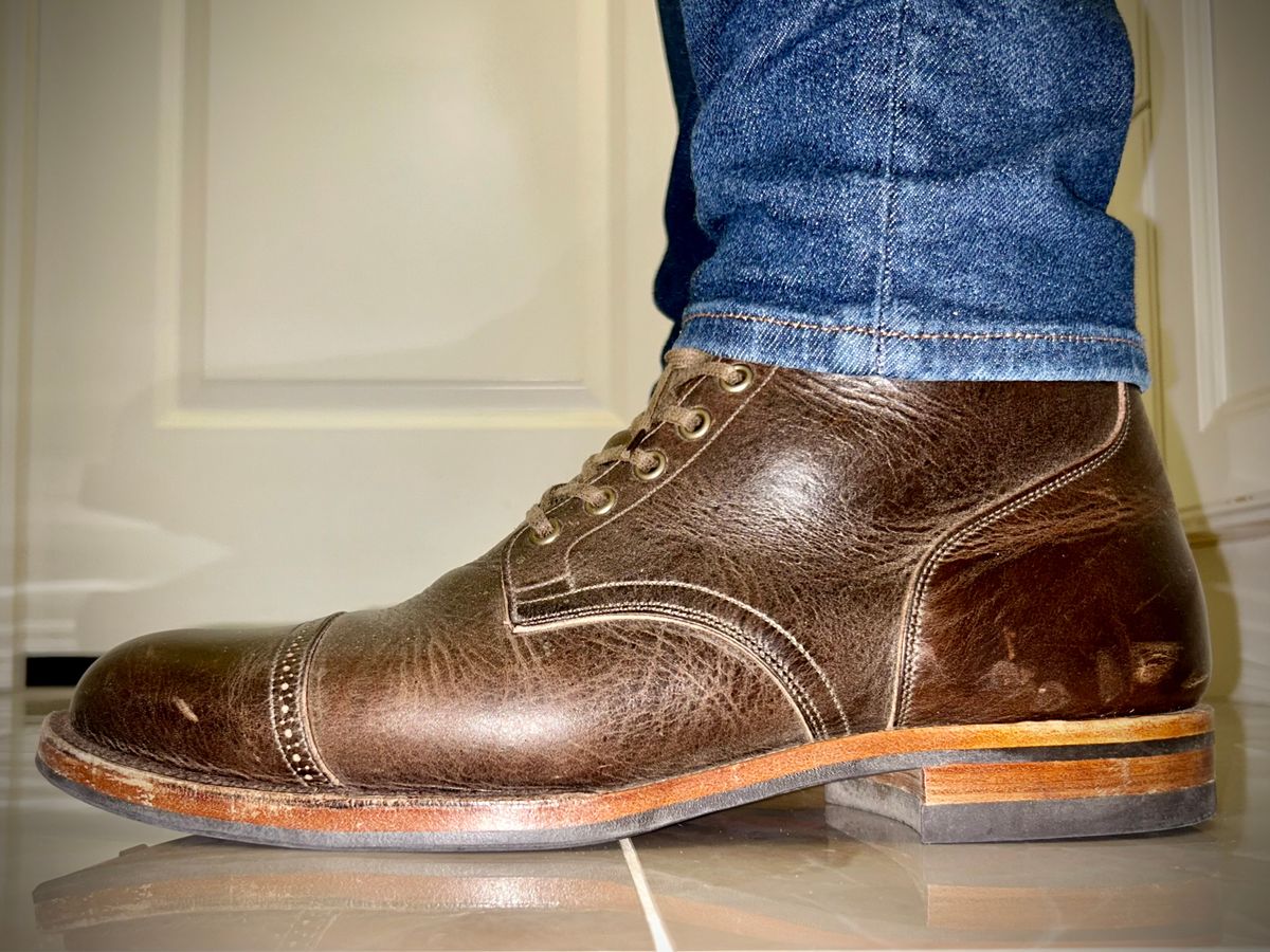 Photo by lowrollr on February 9, 2026 of the Viberg Service Boot BCT in C.F. Stead Antique Phoenix.