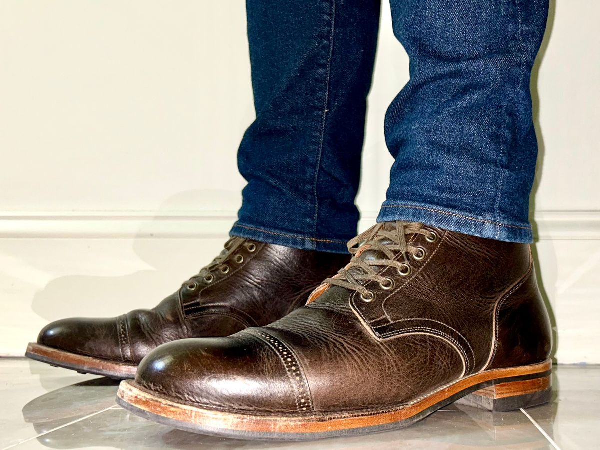 Photo by lowrollr on February 9, 2026 of the Viberg Service Boot BCT in C.F. Stead Antique Phoenix.