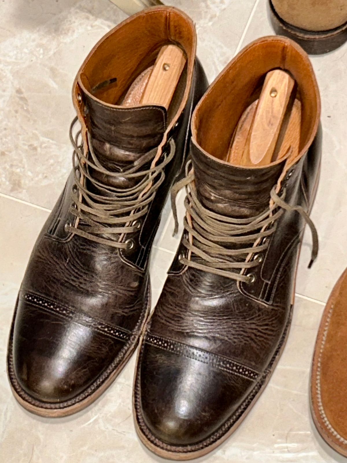 Photo by lowrollr on February 27, 2026 of the Viberg Service Boot BCT in C.F. Stead Antique Phoenix.