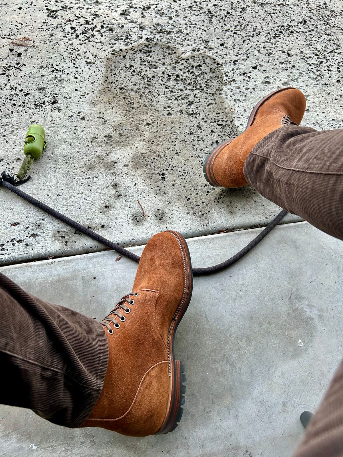 Photo by lowrollr on November 14, 2025 of the Viberg Service Boot in Horween Aged Bark Chamois Roughout.