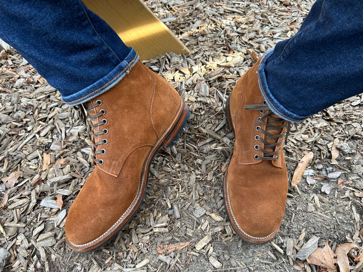 Photo by lowrollr on January 29, 2026 of the Viberg Service Boot in Horween Aged Bark Chamois Roughout.