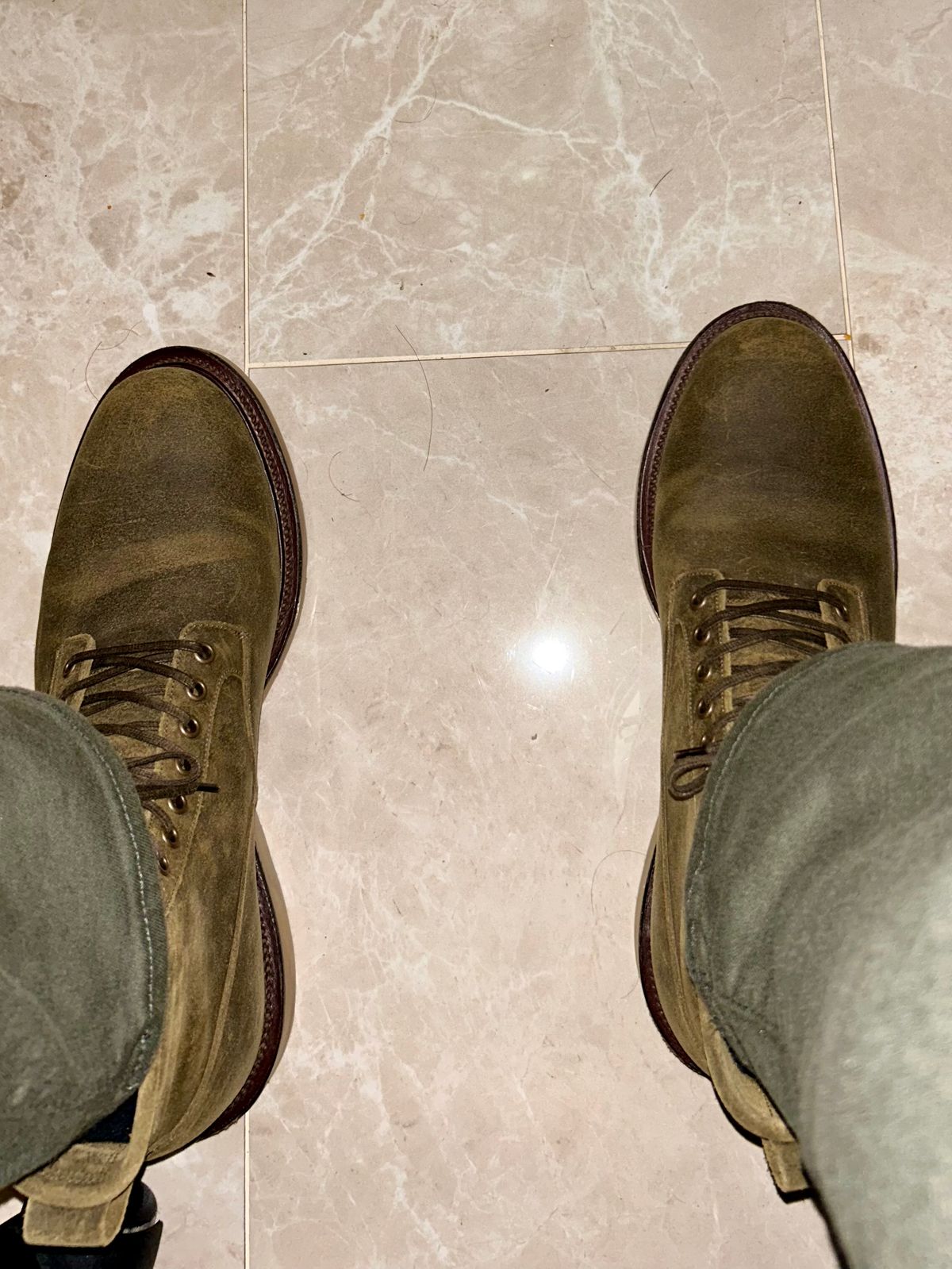 Photo by lowrollr on March 5, 2026 of the Viberg Scout Boot in Viberg / C.F. Stead Mojave Waxy Commander.