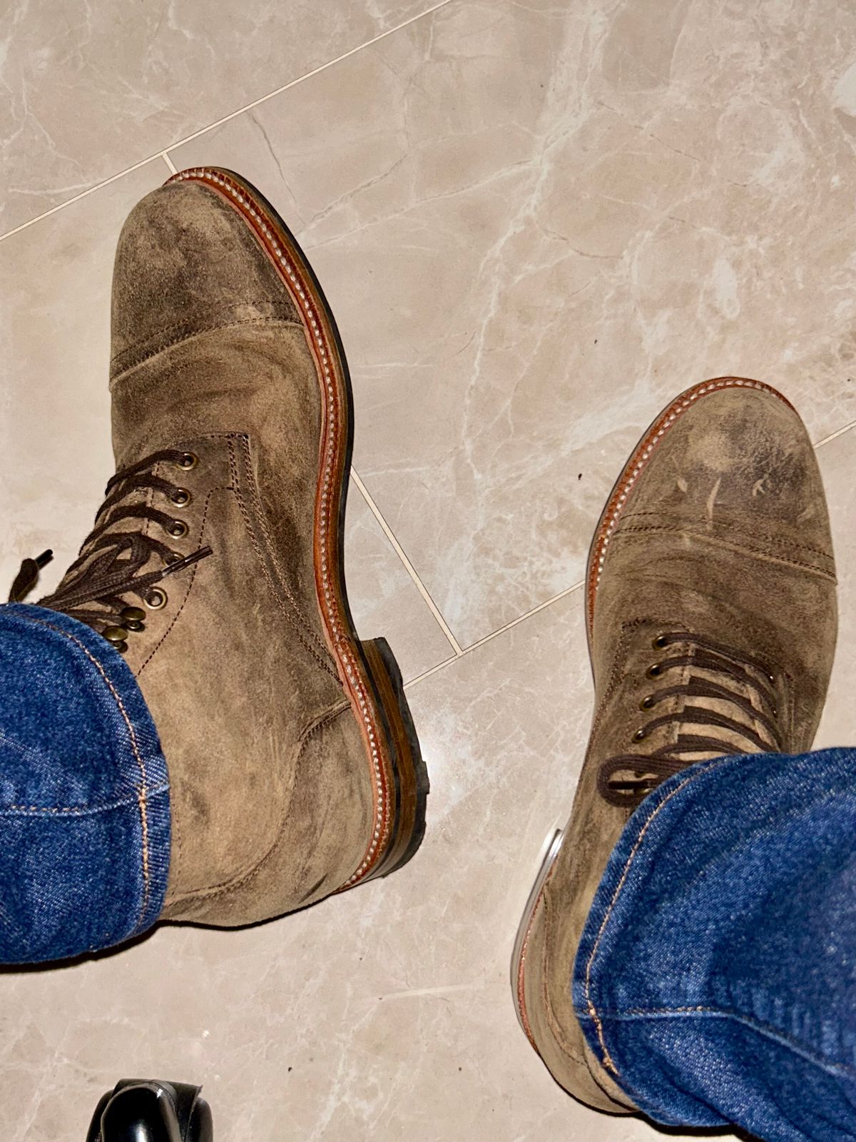 Photo by lowrollr on January 31, 2026 of the Parkhurst The Richmond in C.F. Stead Maraca Waxed Mohawk.