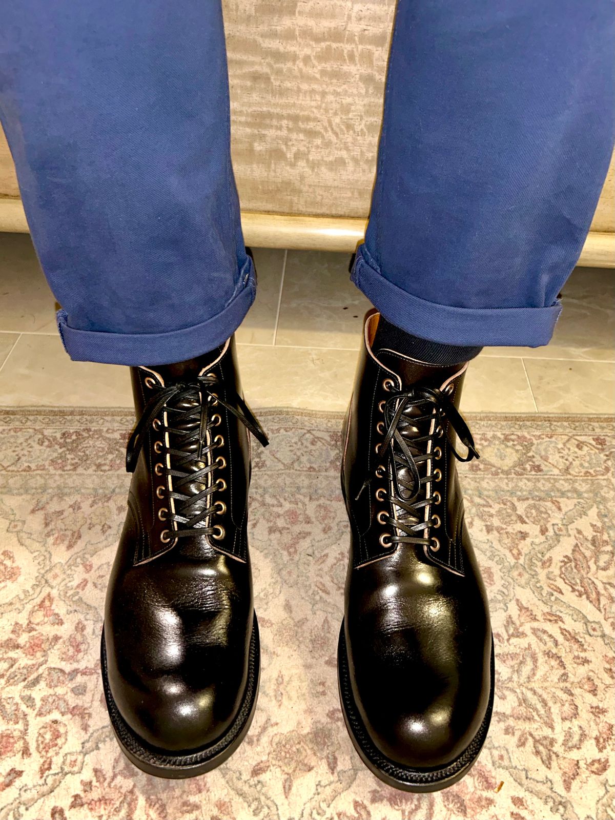 Photo by lowrollr on June 5, 2026 of the Viberg Service Boot in Conceria Walpier Tuscany Nero.