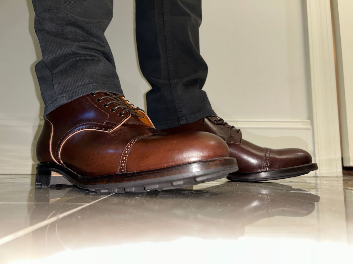 Photo by lowrollr on April 2, 2026 of the Viberg Service Boot BCT in Conceria Walpier Foresta Tuscany.