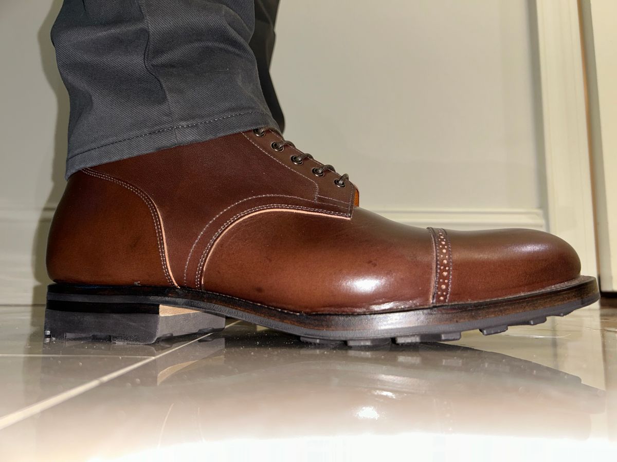 Photo by lowrollr on April 2, 2026 of the Viberg Service Boot BCT in Conceria Walpier Foresta Tuscany.