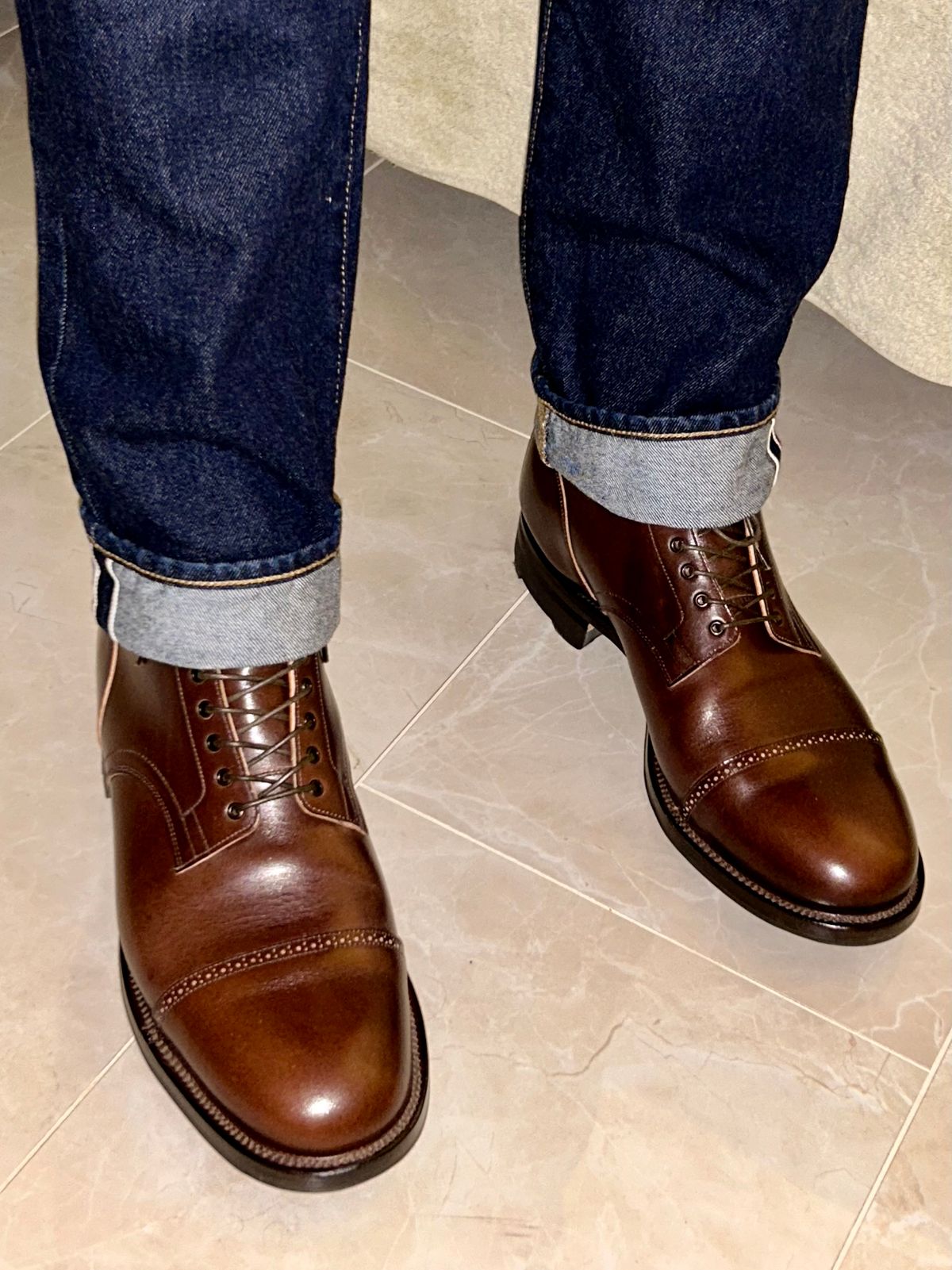 Photo by lowrollr on April 3, 2026 of the Viberg Service Boot BCT in Conceria Walpier Foresta Tuscany.