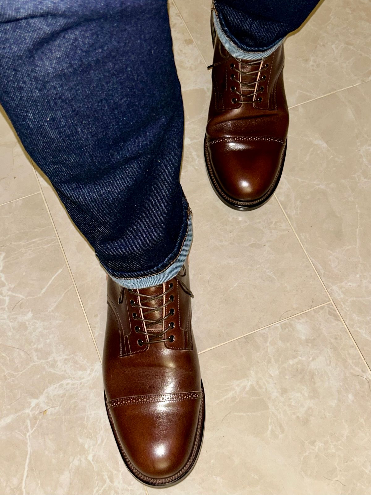 Photo by lowrollr on April 3, 2026 of the Viberg Service Boot BCT in Conceria Walpier Foresta Tuscany.