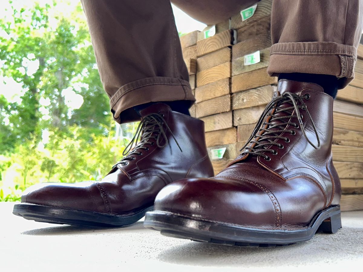 Photo by lowrollr on May 22, 2026 of the Viberg Service Boot BCT in Conceria Walpier Tuscany Foresta.