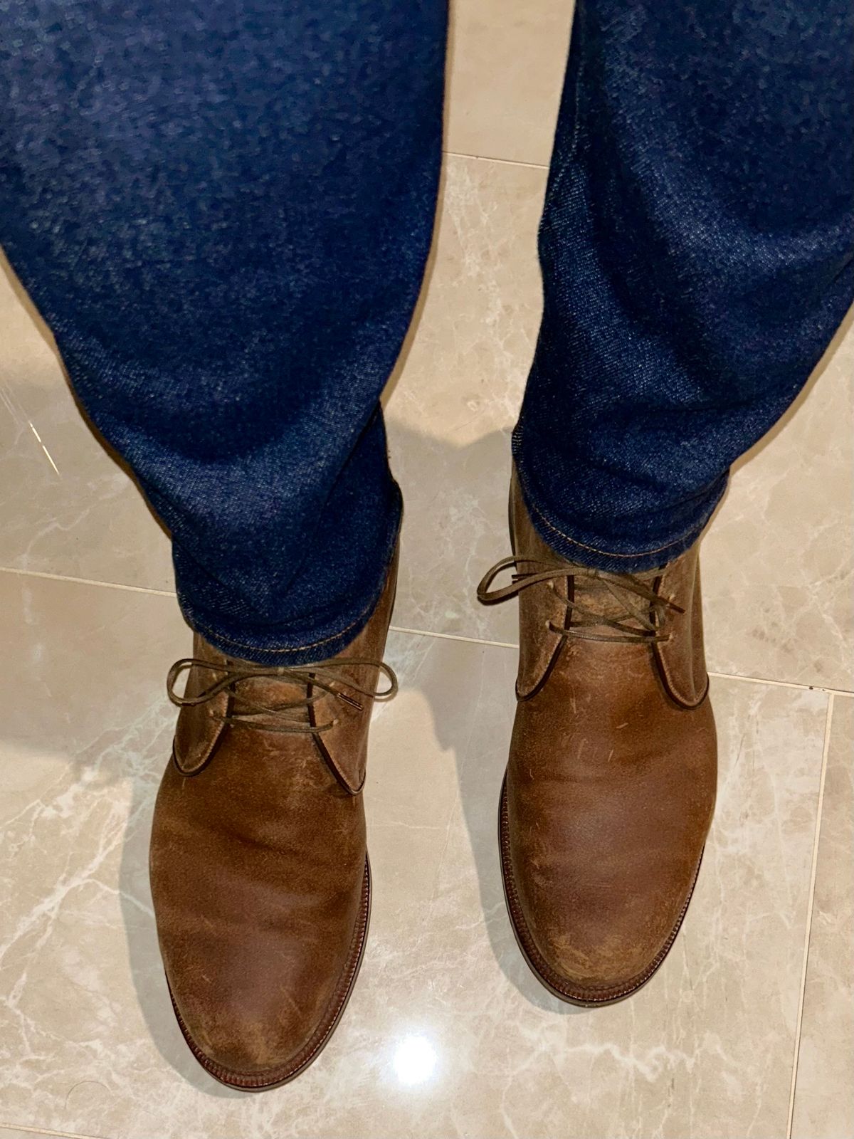 Photo by lowrollr on November 20, 2025 of the Viberg Uplands Boot in C.F. Stead Toast Waxy Commander.