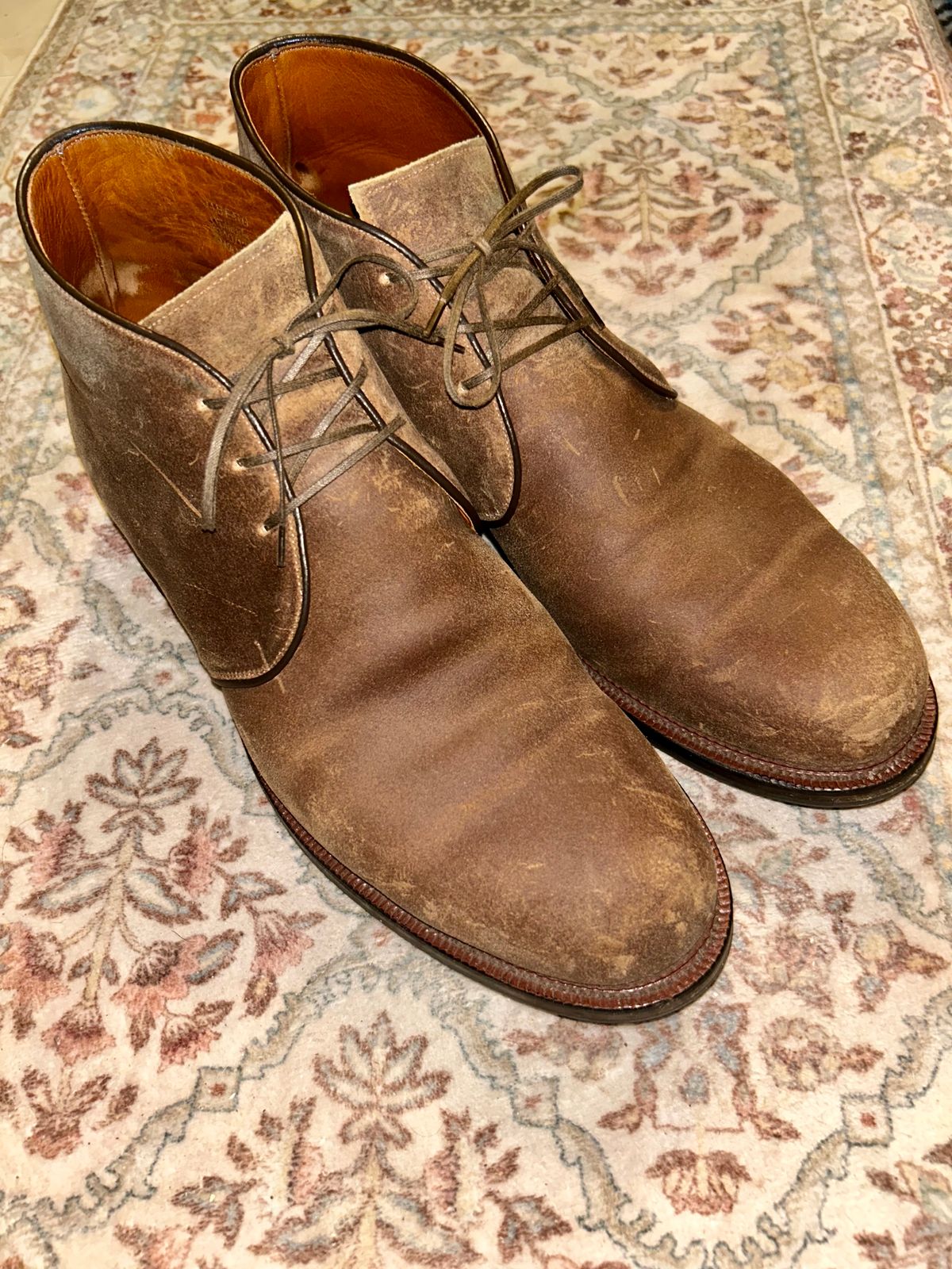 Photo by lowrollr on November 26, 2025 of the Viberg Uplands Boot in C.F. Stead Toast Waxy Commander.