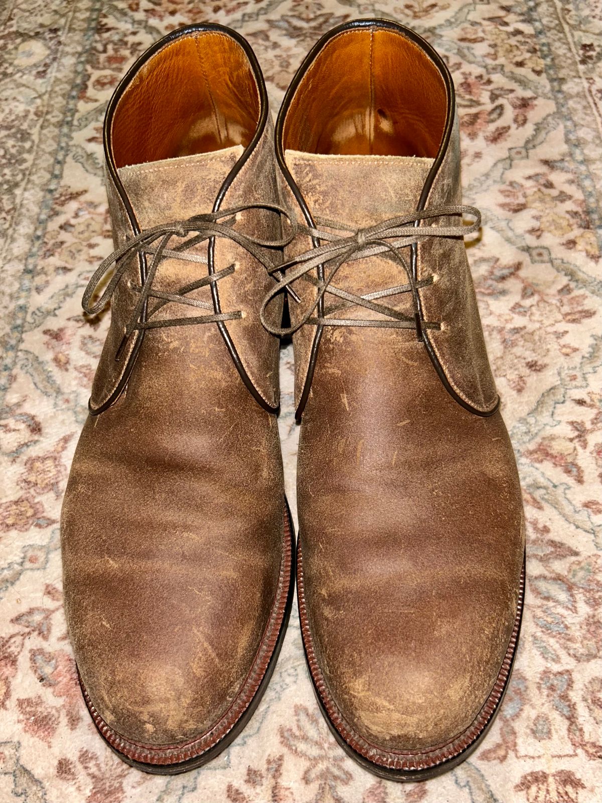 Photo by lowrollr on November 26, 2025 of the Viberg Uplands Boot in C.F. Stead Toast Waxy Commander.