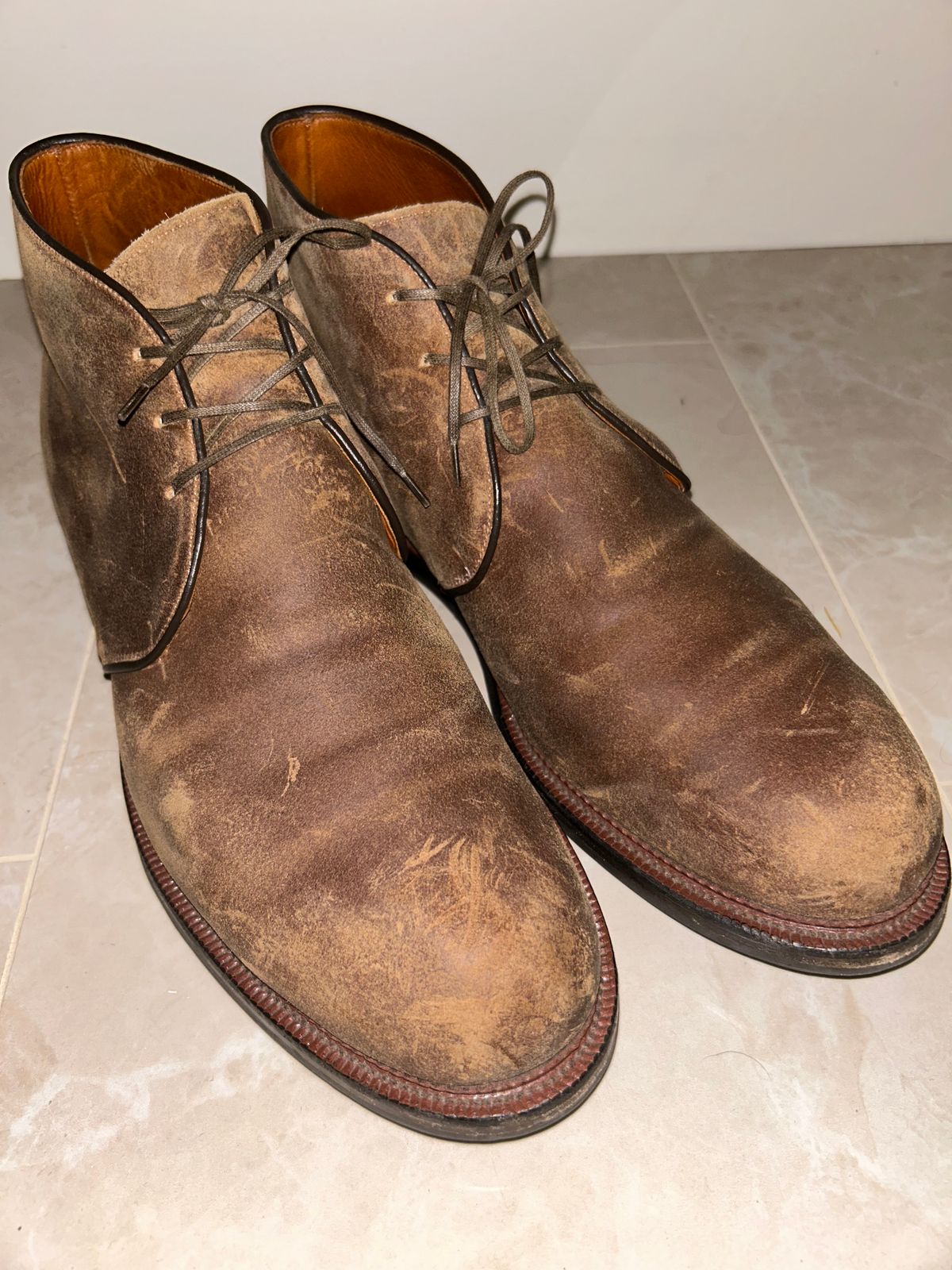 Photo by lowrollr on January 11, 2026 of the Viberg Uplands Boot in C.F. Stead Toast Waxy Commander.