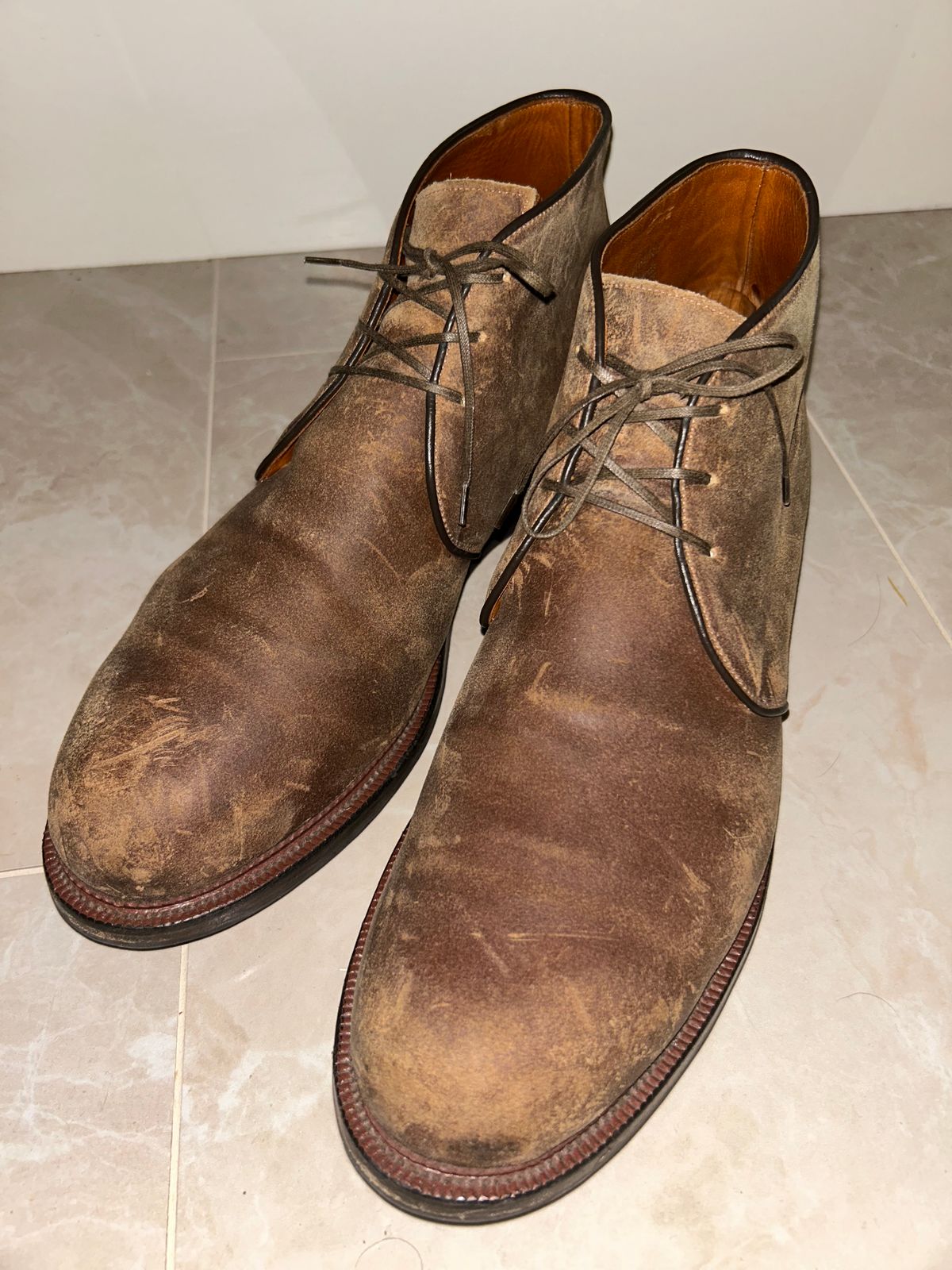 Photo by lowrollr on January 11, 2026 of the Viberg Uplands Boot in C.F. Stead Toast Waxy Commander.