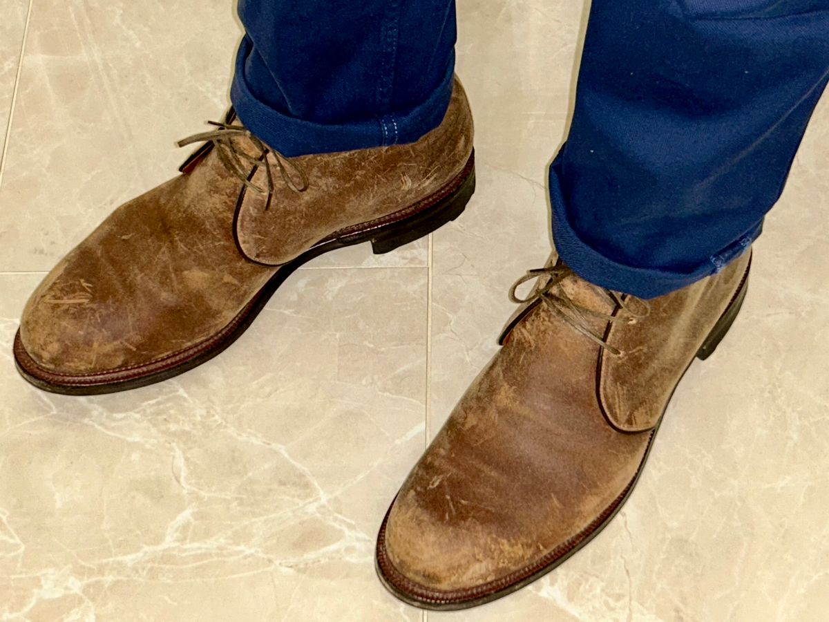 Photo by lowrollr on February 12, 2026 of the Viberg Uplands Boot in C.F. Stead Toast Waxy Commander.