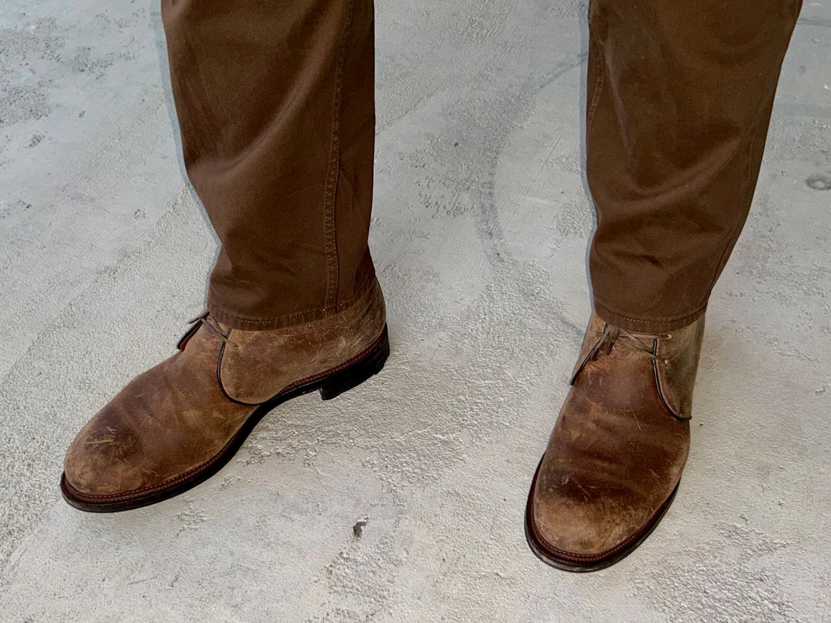 Photo by lowrollr on February 16, 2026 of the Viberg Uplands Boot in C.F. Stead Toast Waxy Commander.