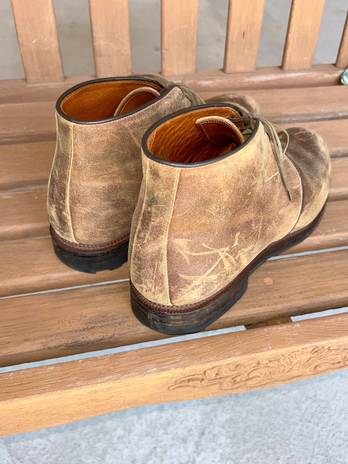 Photo by lowrollr on June 22, 2026 of the Viberg Uplands Boot in C.F. Stead Toast Waxy Commander.