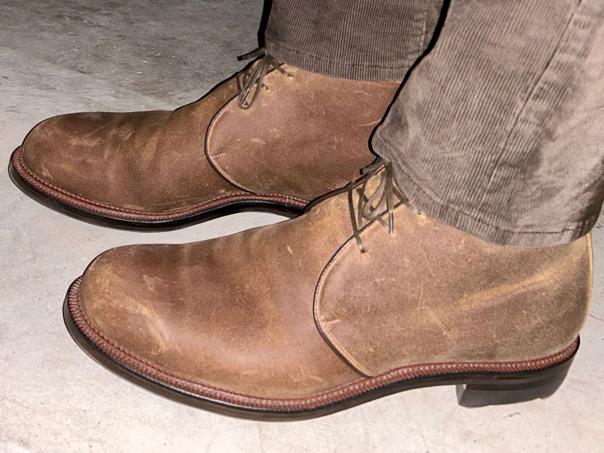 Photo by lowrollr on October 26, 2025 of the Viberg Uplands Boot in C.F. Stead Toast Waxy Commander.