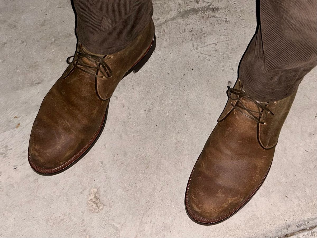 Photo by lowrollr on October 26, 2025 of the Viberg Uplands Boot in C.F. Stead Toast Waxy Commander.