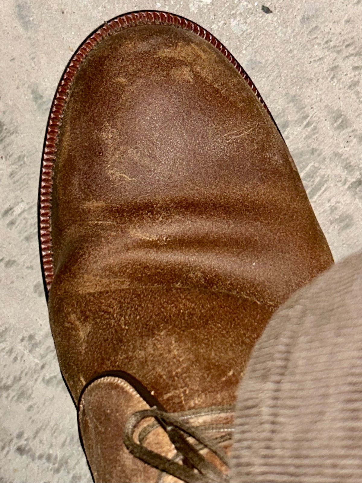 Photo by lowrollr on October 26, 2025 of the Viberg Uplands Boot in C.F. Stead Toast Waxy Commander.