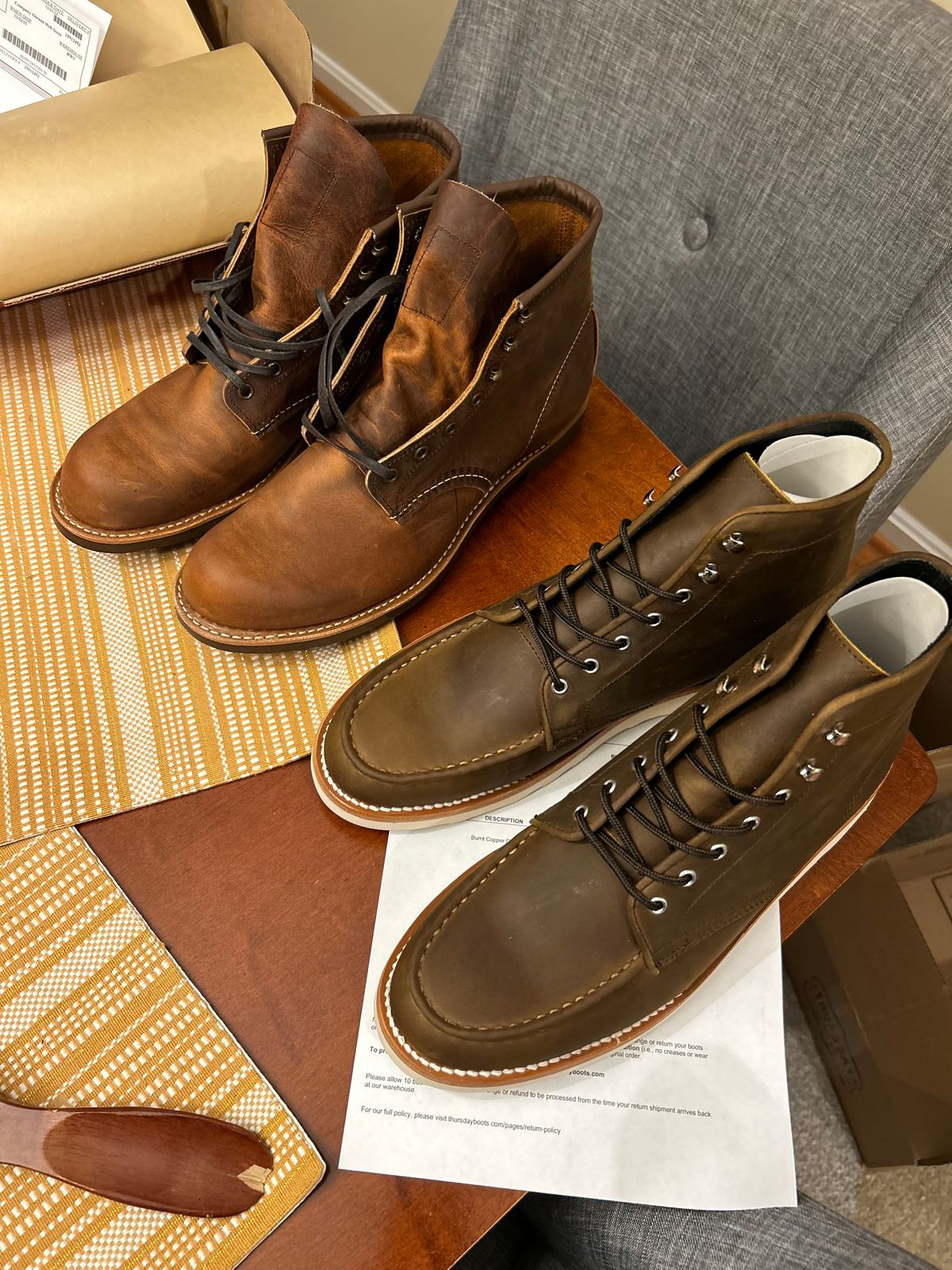 Photo by lowrollr on December 30, 2022 of the Thursday Diplomat in Burnt Copper Rugged & Resilient.