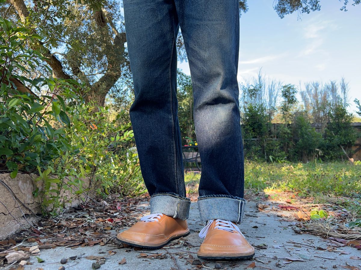 Photo by sons.moon.leather on November 23, 2025 of the Son’s Moon Leather Alvar Trail Homegrowns in Walpier Buttero Veg Tan in Conceria Walpier Natural Buttero.