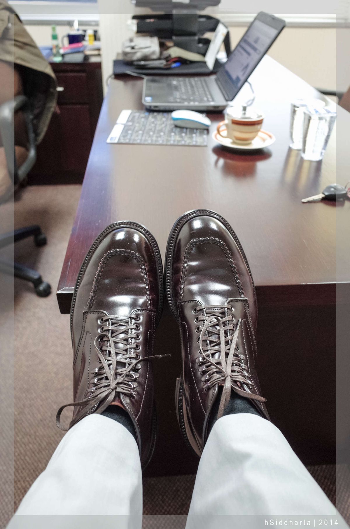 Photo by hsiddharta on June 16, 2014 of the Alden Indy Boot in Horween Color 8 Shell Cordovan.