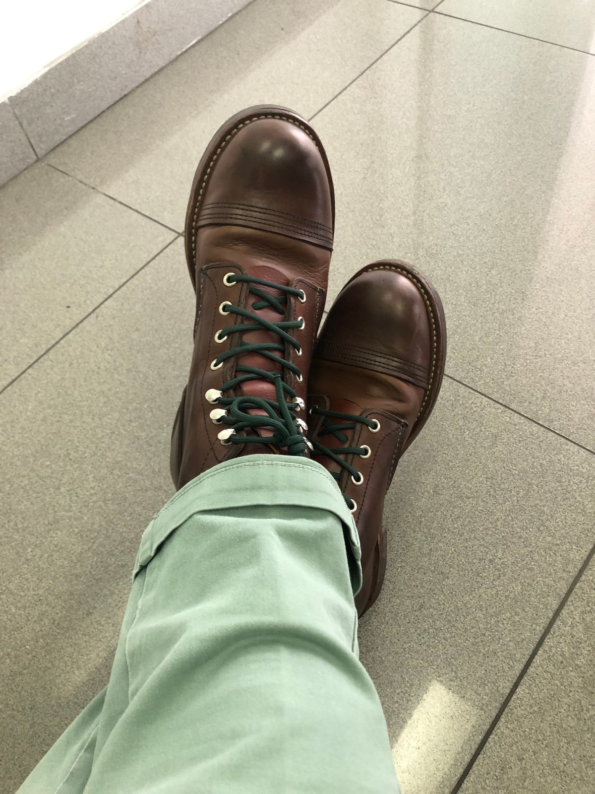 Photo by hsiddharta on March 21, 2025 of the Red Wing Iron Ranger in S.B. Foot Amber Harness.