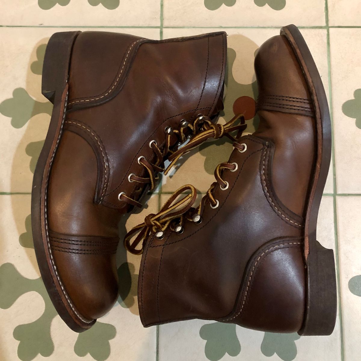 Photo by hsiddharta on March 29, 2025 of the Red Wing Iron Ranger in S.B. Foot Amber Harness.