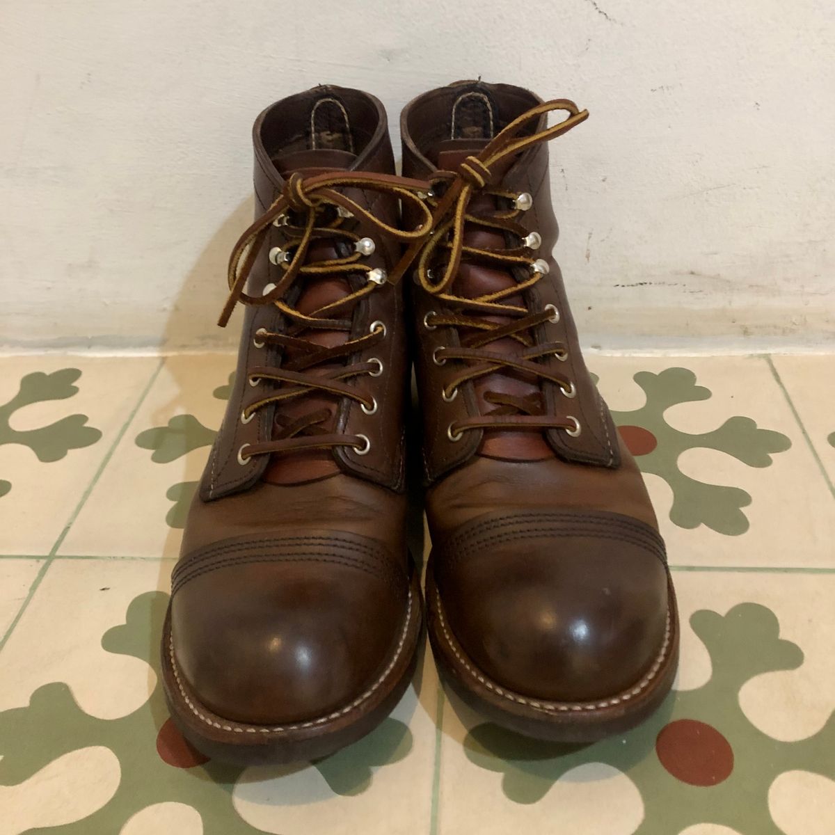 Photo by hsiddharta on March 29, 2025 of the Red Wing Iron Ranger in S.B. Foot Amber Harness.