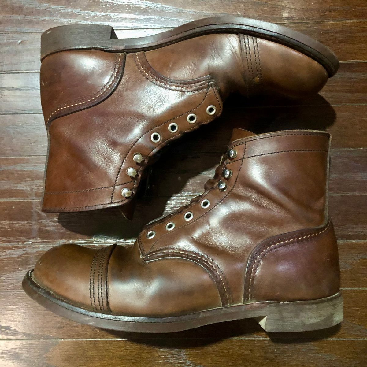 Photo by hsiddharta on January 3, 2026 of the Red Wing Iron Ranger in S.B. Foot Amber Harness.