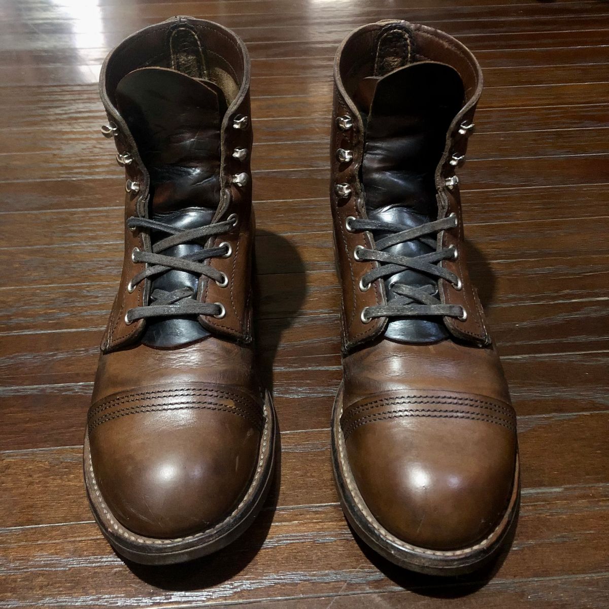 Photo by hsiddharta on January 3, 2026 of the Red Wing Iron Ranger in S.B. Foot Amber Harness.