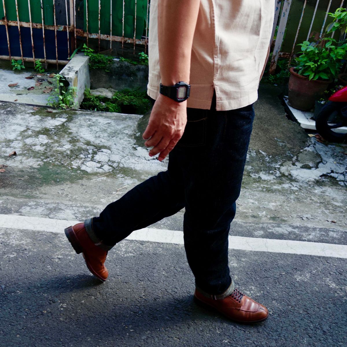 Photo by hsiddharta on December 25, 2025 of the Alden NST Tanker Boot in Horween Natural Chromexcel.