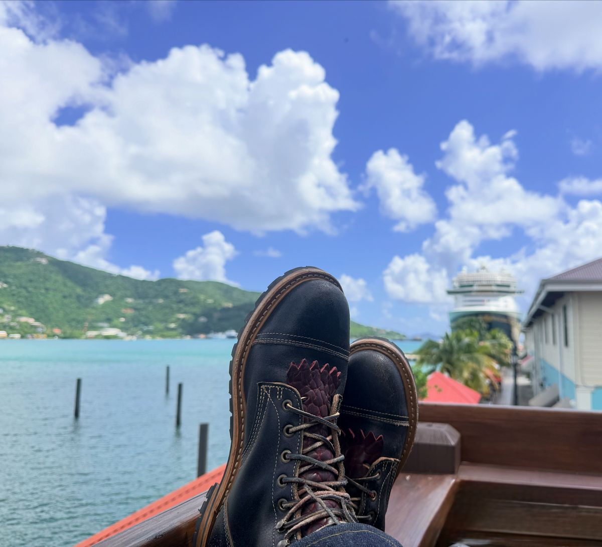 Photo by TheFadeLog on October 15, 2025 of the Truman Upland Boot in Horween Black Waxed Flesh.